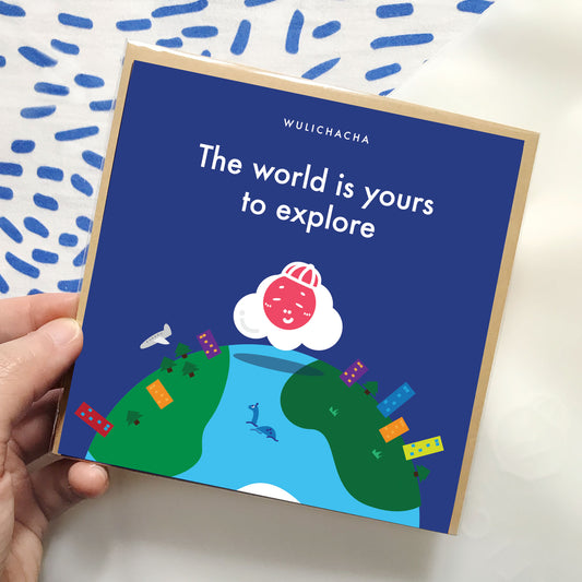 Wulichacha greeting card 心意卡 (The world is yours to explore)